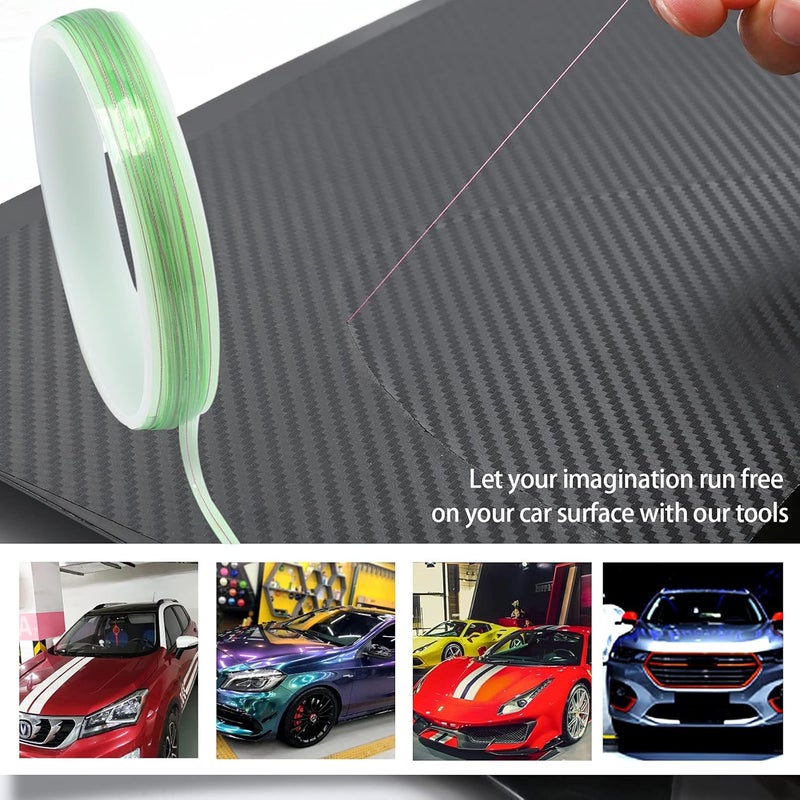 FOSHIO 4PCS Wrap Magnets Window Tint Kit, 5M Knife Tape Finish Line, 2PCS Felt Squeegee & Felt Tape, Vinyl Cutter Utility Knife and 10PCS Blades, 2PCS Micro Squeegee Corner Squeegee Vinyl Wrap Tools - Image 3